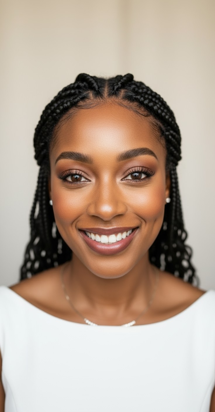 After Criss Cross Braids